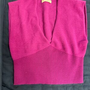 NATURAL LIFE Magenta V-Neck Sweater